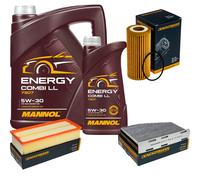 DENCKERMANN Controllo Set MANNOL Combi LL 5W-30 6L Per Audi Q3 2.0 TFSI