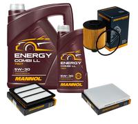 DENCKERMANN Controllo Set MANNOL Combi LL 5W-30 6L Per Fiat Freemont 2.0 JTD