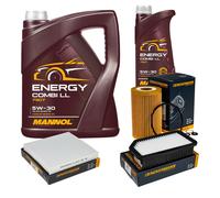 DENCKERMANN Controllo Set MANNOL Combi LL 5W-30 6L Per KIA Soul 1.6 CRDi 128