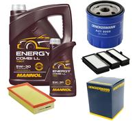DENCKERMANN Controllo Set MANNOL Combi LL 5W-30 6L Per Lancia Zeta 2.0 Turbo