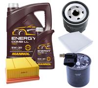 DENCKERMANN Controllo Set MANNOL Combi LL 5W-30 6L Per Mercedes A-Klasse