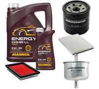 DENCKERMANN Controllo Set MANNOL Combi LL 5W-30 6L Per Nissan Primera 1.6