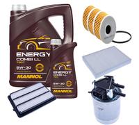 DENCKERMANN Controllo Set MANNOL Combi LL 5W-30 6L Per Nissan Qashqai II