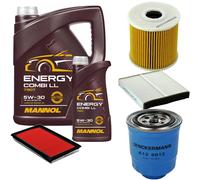 DENCKERMANN Controllo Set MANNOL Combi LL 5W-30 6L Per Nissan X-Trail 2.2 Di