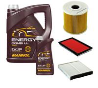 DENCKERMANN Controllo Set MANNOL Combi LL 5W-30 6L Per Nissan X-Trail 2.2 Di