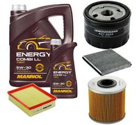 DENCKERMANN Controllo Set MANNOL Combi LL 5W-30 6L Per Renault Laguna II 1.9