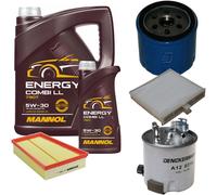 DENCKERMANN Controllo Set MANNOL Combi LL 5W-30 6L Per Renault Scénic II 1.5