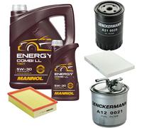 DENCKERMANN Controllo Set MANNOL Combi LL 5W-30 6L Per Seat Cordoba Vario