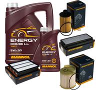 DENCKERMANN Controllo Set MANNOL Combi LL 5W-30 6L Per Ssangyong Rexton 2.2