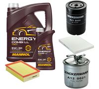 DENCKERMANN Controllo Set MANNOL Combi LL 5W-30 6L Per VW Caddy II Kasten