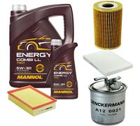 DENCKERMANN Controllo Set MANNOL Combi LL 5W-30 6L Per VW Caddy II Kasten
