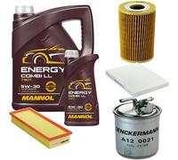 DENCKERMANN Controllo Set MANNOL Combi LL 5W-30 6L Per VW Caddy II Kasten