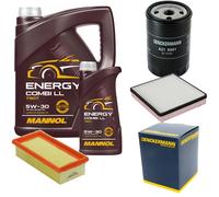 DENCKERMANN Controllo Set MANNOL Combi LL 5W-30 6L Per VW Golf II 1.8I Cat
