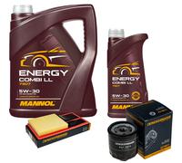 DENCKERMANN Controllo Set MANNOL Combi LL 5W-30 6L Per VW Golf VI 1.4 Polo