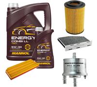 DENCKERMANN Controllo Set MANNOL Combi LL 5W-30 6L Per VW Golf VI 2.0 GTI