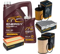 DENCKERMANN Controllo Set MANNOL Combi LL 5W-30 6L Per VW Golf VI 2.0 TDI