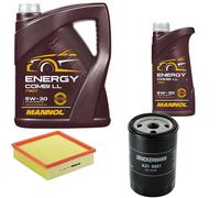 DENCKERMANN Controllo Set MANNOL Combi LL 5W-30 6L Per VW Polo Coupe 1.3 Cat
