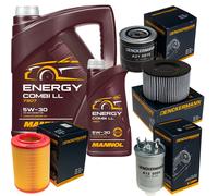 DENCKERMANN Controllo Set MANNOL Combi LL 5W-30 6L Per VW Transporter IV