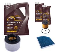 DENCKERMANN Controllo Set MANNOL Combi LL 5W-30 7L Per Audi A4 Avant 2.0 TDI