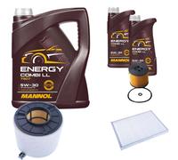 DENCKERMANN Controllo Set MANNOL Combi LL 5W-30 7L Per Audi A4 Avant 2.0 TDI