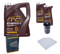 DENCKERMANN Controllo Set MANNOL Combi LL 5W-30 7L Per Audi A6 Avant 2.0