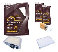 DENCKERMANN Controllo Set MANNOL Combi LL 5W-30 7L Per Audi Q7 2.0 TFSI