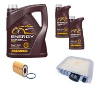DENCKERMANN Controllo Set MANNOL Combi LL 5W-30 7L Per Audi Q7 2.0 TFSI