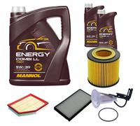 DENCKERMANN Controllo Set MANNOL Combi LL 5W-30 7L Per BMW 5 Serie 523i 530i