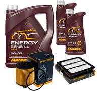 DENCKERMANN Controllo Set MANNOL Combi LL 5W-30 7L Per Fiat Freemont 2.0 JTD