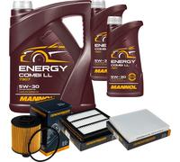 DENCKERMANN Controllo Set MANNOL Combi LL 5W-30 7L Per Fiat Freemont 2.0 JTD