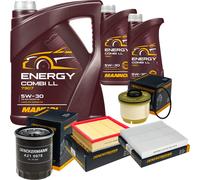 DENCKERMANN Controllo Set MANNOL Combi LL 5W-30 7L Per Isuzu D-Max II 2.5