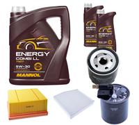 DENCKERMANN Controllo Set MANNOL Combi LL 5W-30 7L Per Mercedes A-Klasse
