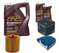 DENCKERMANN Controllo Set MANNOL Combi LL 5W-30 7L Per Mercedes C-Klasse