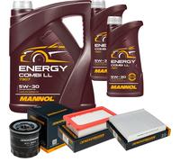 DENCKERMANN Controllo Set MANNOL Combi LL 5W-30 7L Per Nissan Micra V 1.5