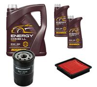 DENCKERMANN Controllo Set MANNOL Combi LL 5W-30 7L Per Nissan Note 1.4 Micra