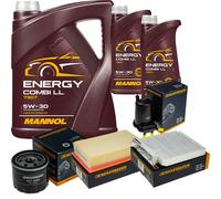 DENCKERMANN Controllo Set MANNOL Combi LL 5W-30 7L Per Nissan Note 1.5 dCi