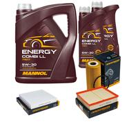 DENCKERMANN Controllo Set MANNOL Combi LL 5W-30 7L Per Nissan NP300 Navara