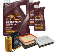 DENCKERMANN Controllo Set MANNOL Combi LL 5W-30 7L Per Nissan NP300 Navara