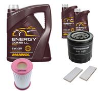 DENCKERMANN Controllo Set MANNOL Combi LL 5W-30 7L Per Nissan NP300 Pick-Up