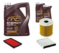 DENCKERMANN Controllo Set MANNOL Combi LL 5W-30 7L Per Nissan X-Trail 2.2 Di