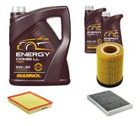 DENCKERMANN Controllo Set MANNOL Combi LL 5W-30 7L Per Opel Astra H 1.4