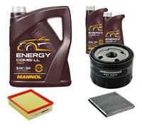 DENCKERMANN Controllo Set MANNOL Combi LL 5W-30 7L Per Renault Laguna II 1.9