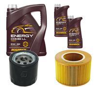 Denckermann Controllo Set mannol Combi Ll 5W-30 7L per Saab 9-5 Familiare 2.0