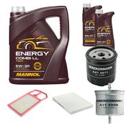 DENCKERMANN Controllo Set MANNOL Combi LL 5W-30 7L Per Seat Leon 1.6 16V 1.4