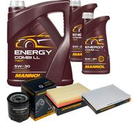 DENCKERMANN Controllo Set MANNOL Combi LL 5W-30 7L Per Seat Leon 1.6 16V