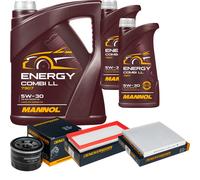 DENCKERMANN Controllo Set MANNOL Combi LL 5W-30 7L Per Smart Fortwo Cabrio