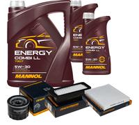 DENCKERMANN Controllo Set MANNOL Combi LL 5W-30 7L Per Suzuki Celerio 1.0