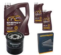 DENCKERMANN Controllo Set MANNOL Combi LL 5W-30 7L Per Suzuki Swift IV 1.2