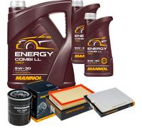 DENCKERMANN Controllo Set MANNOL Combi LL 5W-30 7L Per Suzuki Wagon R+ 1.3