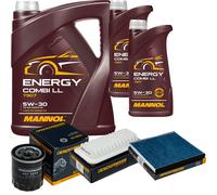 DENCKERMANN Controllo Set MANNOL Combi LL 5W-30 7L Per Toyota Yaris Verso